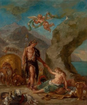 The Autumn - Baccus and Ariadne by Eugene Delacroix Oil Painting