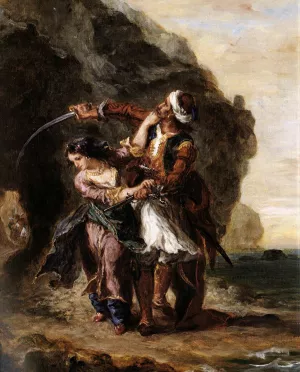 The Bride of Abydos by Eugene Delacroix - Oil Painting Reproduction