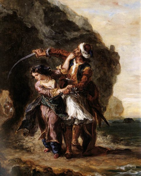 The Bride of Abydos by Eugene Delacroix - Hand-Painted Oil Painting Reproduction