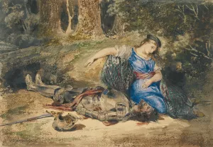 The Death of Lara by Eugene Delacroix Oil Painting