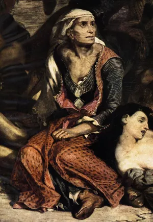 The Massacre at Chios Detail Oil painting by Eugene Delacroix