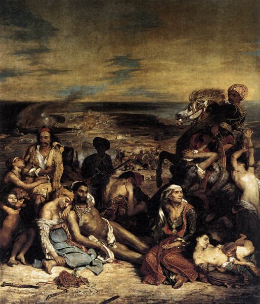 The Massacre at Chios by Eugene Delacroix - Hand-Painted Oil Painting Reproduction