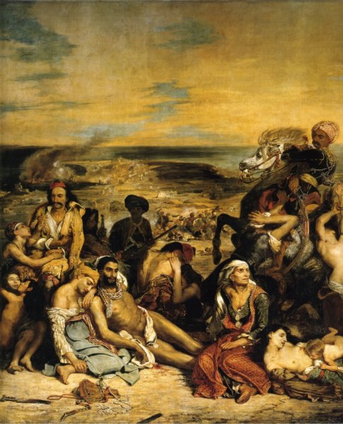 The Massacre of Chios by Eugene Delacroix - Hand-Painted Oil Painting Reproduction