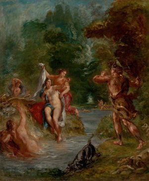 The Summer - Diana surprised by Actaeon by Eugene Delacroix Oil Painting