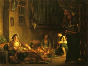 Women of Algiers in Their Apartmente by Eugene Delacroix Oil Painting