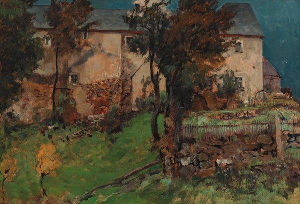 Main Product Photo of Der alte Hof  Painting by Eugen Bracht