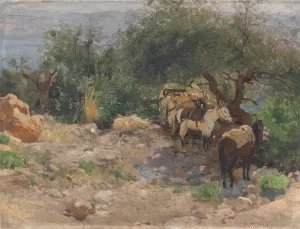 Die Quelle Ain Djiddy am Toten Meer by Eugen Bracht Oil Painting
