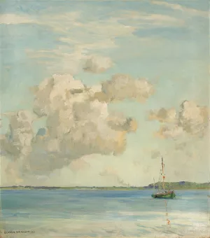 Evening clouds by Eugen Bracht Oil Painting
