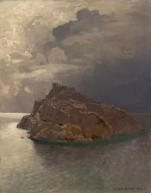Isola di Bergeggi by Eugen Bracht Oil Painting
