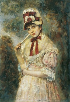 Damenbildnis by Eugen Horstig Oil Painting