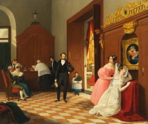 Braut wider Willen by Eugen Hummel Oil Painting