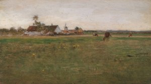 Abendlandschaft by Eugen Jettel Oil Painting
