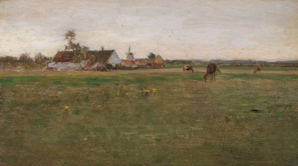 Abendlandschaft  by Eugen Jettel - Hand-Painted Oil Painting Reproduction