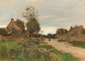 Dorflandschaft by Eugen Jettel Oil Painting