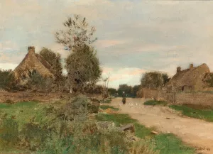 Dorflandschaft by Eugen Jettel Oil Painting