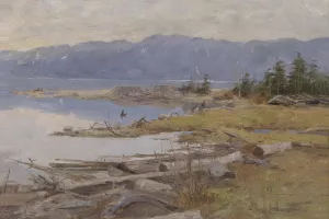 Gebirgige Seelandschaft by Eugen Jettel Oil Painting