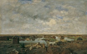 Grose Moorlandschaft by Eugen Jettel Oil Painting