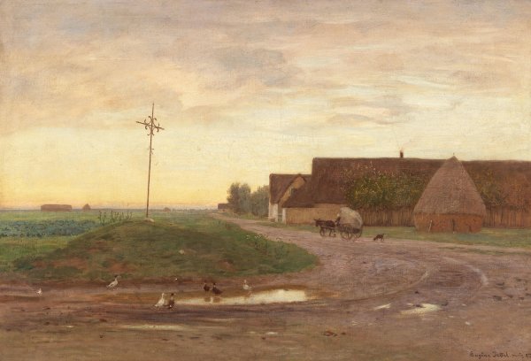 Kreuzweg bei Cayeux  by Eugen Jettel - Hand-Painted Oil Painting Reproduction