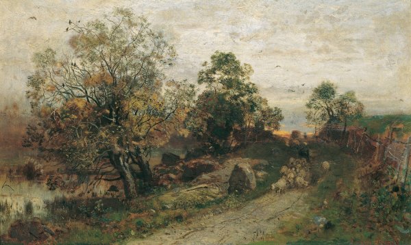 Mondaufgang  by Eugen Jettel - Hand-Painted Oil Painting Reproduction