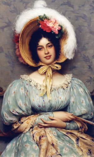 At the Opera by Eugen Von Blaas Oil Painting