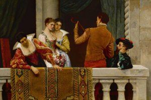 Festival Day, Venice by Eugen Von Blaas Oil Painting