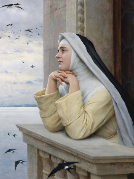God's Creatures  by Eugen Von Blaas - Hand-Painted Oil Painting Reproduction