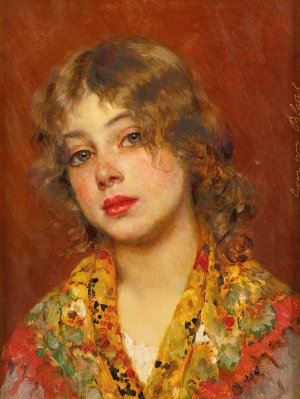 Gypsy Girl by Eugen Von Blaas Oil Painting