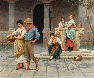 No Love Without Envy by Eugen Von Blaas Oil Painting