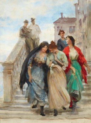 Secrets by Eugen Von Blaas Oil Painting