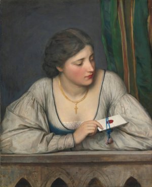 The love letter by Eugen Von Blaas Oil Painting