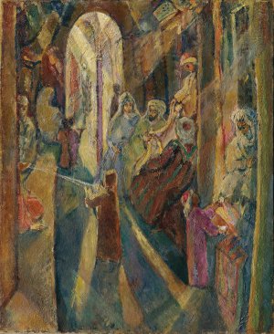 Bazar im Orient by Eugen Von Kahler Oil Painting
