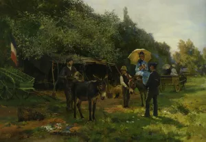Excursion d'ete painting by Eugene-Alexis Girardet