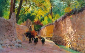 On the Way to Market by Eugene-Alexis Girardet Oil Painting