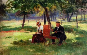 Souvenir de l'ete by Eugene-Alexis Girardet Oil Painting