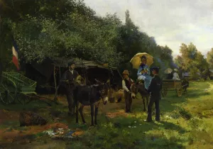 Summer Excursion by Eugene-Alexis Girardet - Oil Painting Reproduction