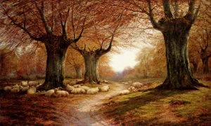 An Autumnal Landscape painting by Eugene Appert