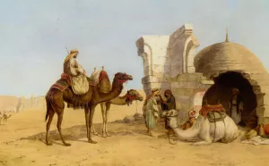 Exchanging News Oil painting by Eugene Appert