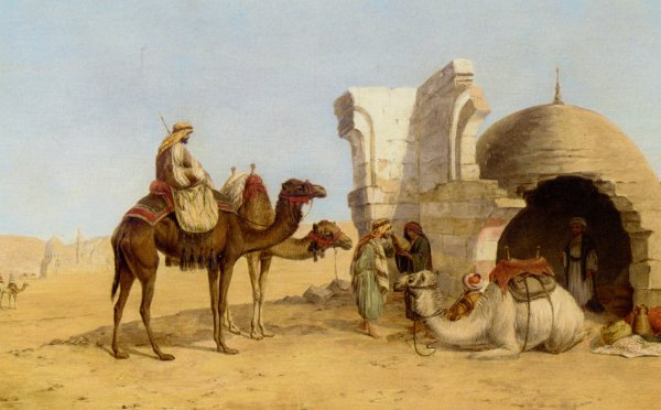 Main Product Photo of Exchanging News Painting by Eugene Appert