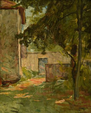 Entree de ferme a Vezeronce par Morestel by Eugene Baudin Oil Painting