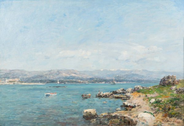Antibes, la baie  by Eugene Boudin - Hand-Painted Oil Painting Reproduction
