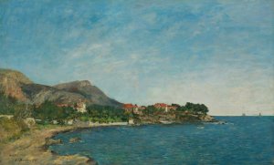 Beaulieu; The Bay of Fourmis by Eugene Boudin Oil Painting