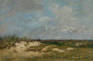 Berck. Les Dunes Par Gros Temps by Eugene Boudin Oil Painting