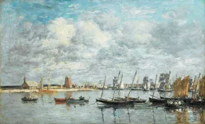 Camaret, Le Port by Eugene Boudin Oil Painting