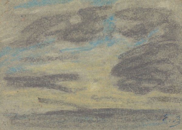 Main Product Photo of Clouds over the Sea  Painting by Eugene Boudin