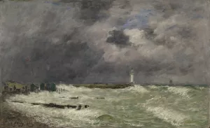 Coup de vent devant Frascati, Le Havre Oil painting by Eugene Boudin