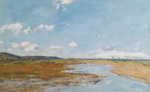 Deauville. Le Rivage by Eugene Boudin Oil Painting