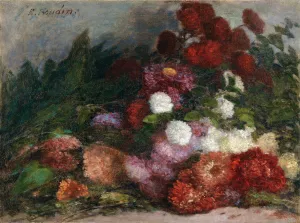 Flower Bunch by Eugene Boudin Oil Painting