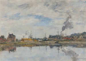 La Retenue a Trouville by Eugene Boudin Oil Painting