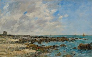 Le Croisic. Bord De Mer by Eugene Boudin Oil Painting
