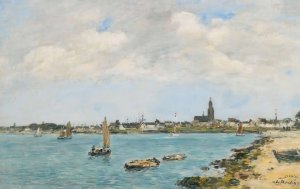 Le Croisic. Vue Generale Prise De Pempron by Eugene Boudin Oil Painting